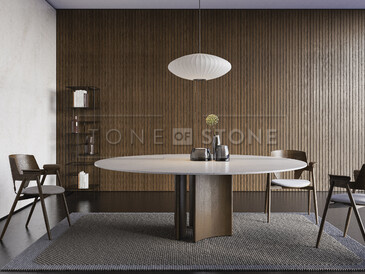 Obložení stěny a jídelní stůl tvrzeným kamenem Country Rose Obložení stěny a jídelní stůl tvrzeným kamenem Country Rose