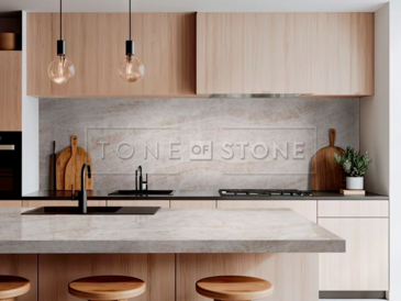 Kvarcit Taj Mahal v kuchyni vyniká svou krémovou barvou a jemnou strukturou, která harmonicky ladí s dřevěnými prvky. Zakázkové kamenictví TONE OF STONE. Kvarcit Taj Mahal v kuchyni vyniká svou krémovou barvou a jemnou strukturou, která harmonicky ladí s dřevěnými prvky. Zakázkové kamenictví TONE OF STONE.