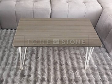 Konferenční stolek s šedou žulovou deskou z přírodního kamene Grey Veneer Konferenční stolek s šedou žulovou deskou z přírodního kamene Grey Veneer