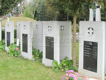 Kompletní hřbitovní architektura - výroba kamenných pomníků a hrobek, ruční sekání písma, výroba atypických nápisových desek. Kompletní hřbitovní architektura - výroba kamenných pomníků a hrobek, ruční sekání písma, výroba atypických nápisových desek.